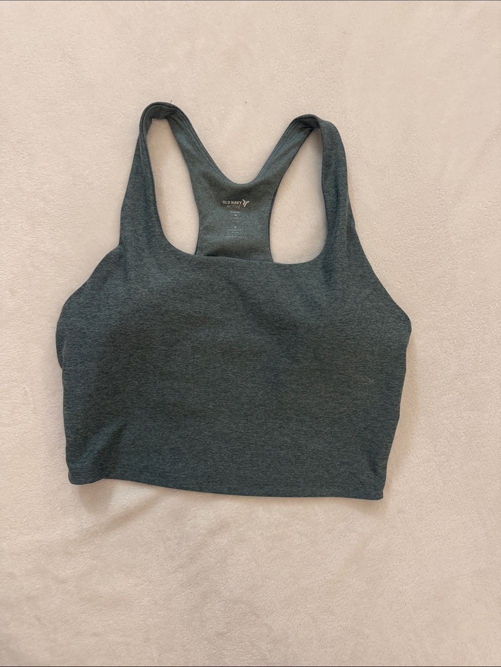 Old Navy Green Heather Racerback Sports Bra Top - Size Medium